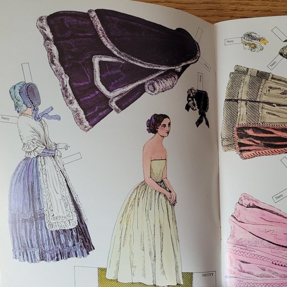 Vintage Godley's Lady Book Paper Dolls from 1840-1854 w/ 7 DOLLS & 50 COSTUMES - Picture 4 of 13